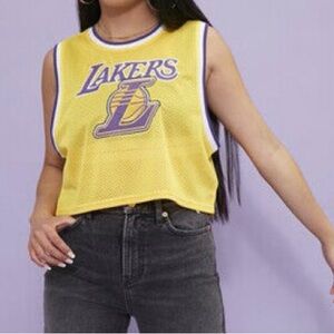 Lakers Women’s Cropped Yellow Jersey